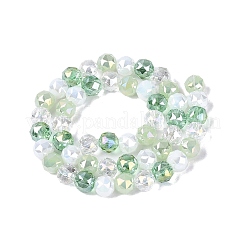 Colliers de perles en imitation jade électroplaquées&nbsp;EGLA-Q135-8MM-A06