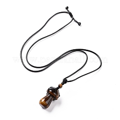 Ожерелье с подвеской в виде гриба тигровый глаз&nbsp;NJEW-E065-01B