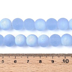 Hebras de cuentas de vidrio transparentes esmeriladas&nbsp;LS-GLAA-T032-T10mm-MBB04
