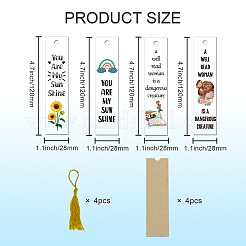 4 комплект акриловых закладок-подвесок ко Дню учителя&nbsp;DIY-GL0004-27A