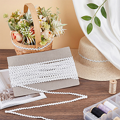 Garniture en dentelle élastique métallique en polyester de 15 mètre&nbsp;OCOR-WH0082-151B
