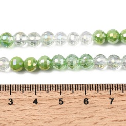 Chapelets de perles en verre électroplaqué&nbsp;EGLA-D300-06-6mm-24