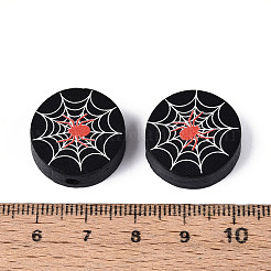 Окрашенные распылением деревянные бусины Schima&nbsp;WOOD-T032-45A