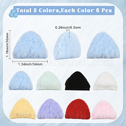 48 шт. 8-х цветные плюшевые кошачьи ушки&nbsp;FIND-SC0020-30