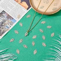 100 Stück langlebige Filigrane Charms aus plattiertem Messing&nbsp;KK-HY0004-22