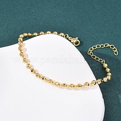 Браслеты из латунных бусин для женщин&nbsp;BJEW-C140-16G