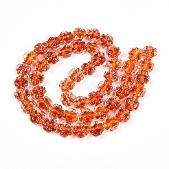 Светящиеся стеклянные бусины ручной работы из золотой фольги&nbsp;FOIL-N029-01C