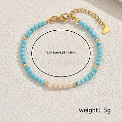 Armbänder aus böhmischen Süßwasserperlen und runden&nbsp;CW6514