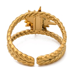 Натуральный тигровый глаз кольца палец RJEW-Q822-26G-01