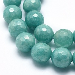 Natürliche weiße Jade Nachahmung amazonite Perlen Stränge&nbsp;G-O164-05-12mm