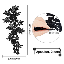 2 Set Kostümzubehör mit Spitzenstickerei&nbsp;DIY-GF0004-92