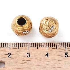 Placcatura ionica (ip) 304 perline europee in strass in acciaio inossidabile&nbsp;STAS-A092-10G-G