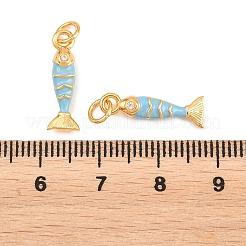 Pendenti in zirconi cubici trasparenti in micro pavè di ottone&nbsp;KK-P353-10G-01