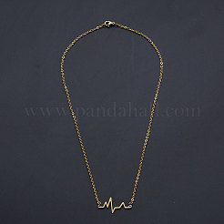 201 colliers pendentifs en acier inoxydable&nbsp;NJEW-S105-JN524-2