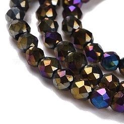 Стеклянные бусины с гальваническим покрытием &nbsp;GLAA-H021-01A-AB02