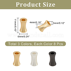 24шт 3 цвета латунные бусины&nbsp;KK-DC0002-49