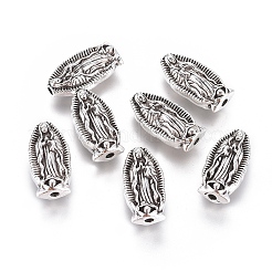 Сплавочные овальные бусины тибетского стиля &nbsp;PALLOY-E569-02AS