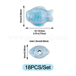 18 brin de perles en porcelaine faites à la main&nbsp;PORC-TADJ0001-04B