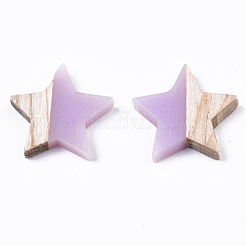 Cabochons en résine & bois&nbsp;RESI-R425-02E