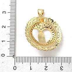 Латунные микропаве прозрачные подвески с фианитом&nbsp;KK-P350-27G-01