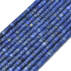 Нитки бусины из натурального ляписа-лазури&nbsp;X-G-P575-B01-4x2mm