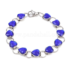 Bracelets à maillons en acier inoxydable 304 et verre pour femmes&nbsp;GL-T001-01A