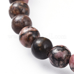 Bracciali tratto Rhodonite naturale&nbsp;BJEW-JB04557-01