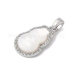 Латунь с подвесками из ракушек и кубического циркония&nbsp;KK-Q030-07P