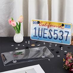 Cadres de plaque d'immatriculation en plastique pour animaux de compagnie&nbsp;DIY-WH0759-04