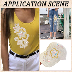 3D-Blumen-Polyester-Stickerei zum Aufnähen von Applikationen&nbsp;DIY-WH20010-36