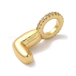 Pendentifs avec zircon cubiques à micro-pavés en laiton&nbsp;KK-K345-13L-G