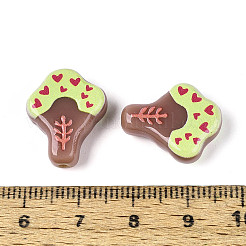 Печатные непрозрачные бусины из смолы&nbsp;RESI-N043-20A