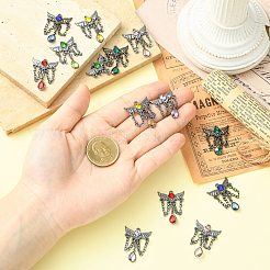 14 Stück 7-farbige Anhänger aus Legierung mit Strassen aus Kunstharz&nbsp;FIND-CJ0005-95