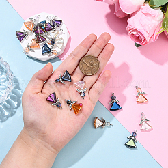 20 шт. подвески из прозрачного стекла с гальваническим покрытием&nbsp;PALLOY-YW00099