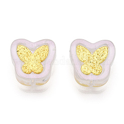 Гальванические прозрачные бусины лэмпворк ручной работы&nbsp;LAMP-Q032-04E