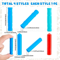 4 capuchon de crayon en silicone de 4 styles&nbsp;AJEW-GF0011-51B