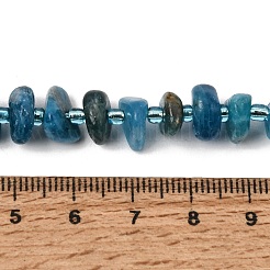 Brins de perles d'apatite bleue naturelle&nbsp;GG-CBAC13F-E01-01