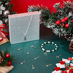 Pendentifs en laiton et zircone cubique sur le thème de Noël&nbsp;ZIRC-BBC0003-04P