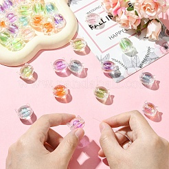 30шт УФ-покрытие Радужные переливающиеся акриловые бусины&nbsp;OACR-YW0003-53