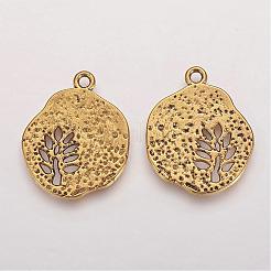 Pendentifs en alliage de style tibétain&nbsp;TIBEP-A14120-AG-LF