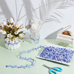 12.5 ярд полиэстеровых кружевных лент с бабочками&nbsp;SRIB-ME0001-24