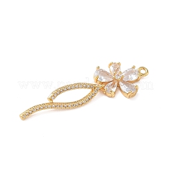 Латунные микро проложить кубического циркония подвески&nbsp;KK-D024-17G