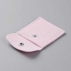 Portagioie quadrato in velluto con bottone a pressione&nbsp;CON-WH0088-77A-07