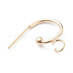 Pendientes de medio aro de acero inoxidable 304&nbsp;LS-STAS-Z028-B02-G