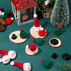 32 шт. шапки из пластика и шерстяной пряжи 6 стилей&nbsp;AJEW-SP0004-08