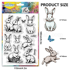 Klarsichtstempel aus PVC-Kunststoff&nbsp;DIY-WH0618-0316