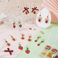 Наборы сережек в виде клубники&nbsp;DIY-SC0031-57
