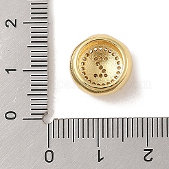 Anhänger aus Messing mit Gestellbeschichtung und klaren Zirkonia&nbsp;KK-Z047-07G-Z-RS