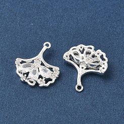 Латунные микропаве прозрачные подвески с фианитом&nbsp;KK-C168-03S