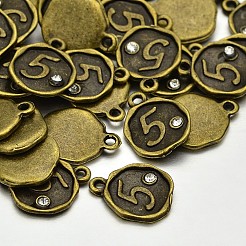 Античная бронза покрытием сплава горный хрусталь подвески ALRI-J153-05-NF